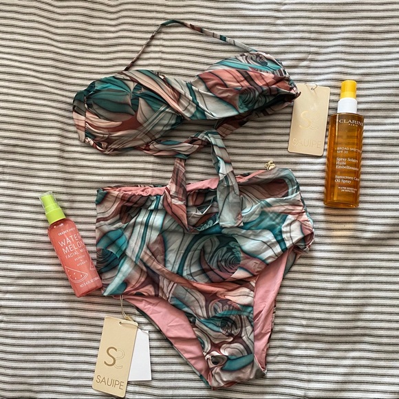 Sauipe Zelda Twisted Top + Bikini Swimsuit - Picture 1 of 3
